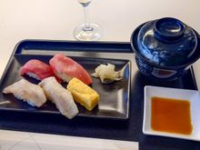 Nodoguro and chutoro, plus egg and a bit of miso soup. Nodoguro is a favourite of mine. 