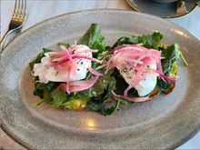 Avocado toast with poached eggs