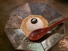 goma tofu | sesame tofu, miso paste
