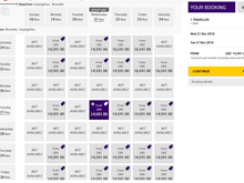 Screenshot of fare
