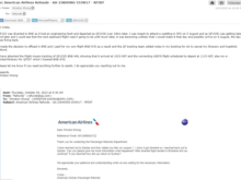 October arrived and finally an email from AA, requesting further details around how I re-routed and returned home, and the circumstances. 