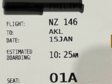 SYD-AKL Boarding Pass