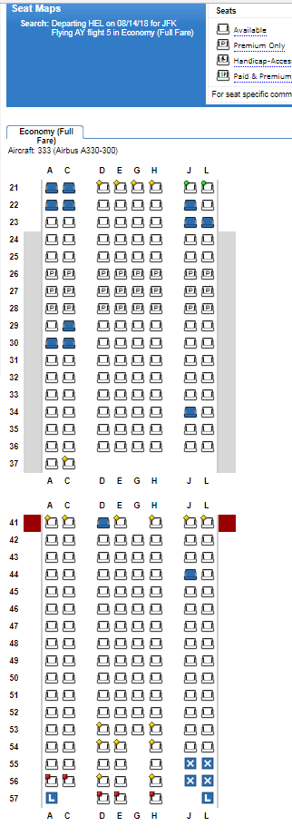 Seat Selection Issue - Seats in Front of Economy Not Showing As Free ...