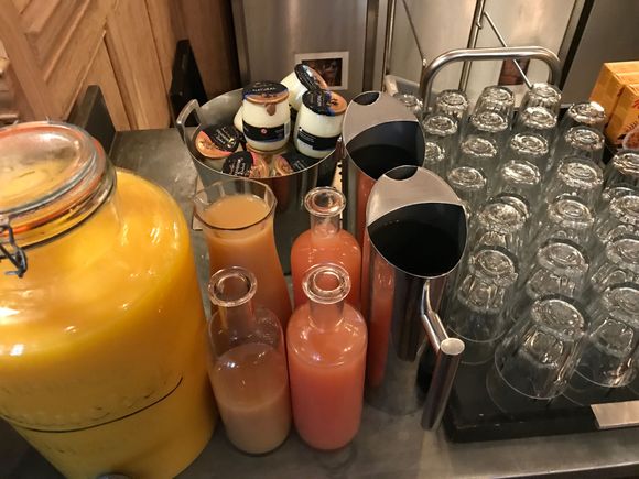 Juices and water