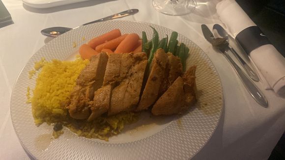 Roast chicken breat with sides