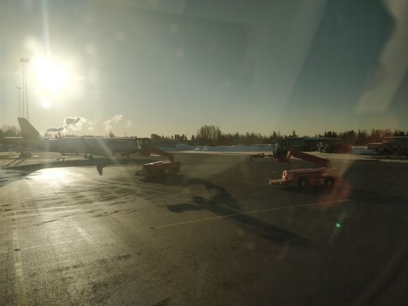 De-icing before taking off...