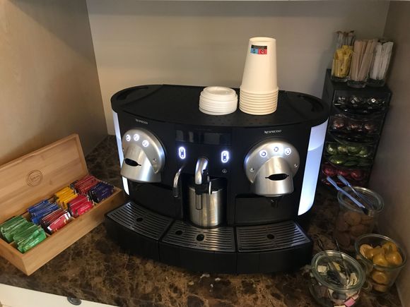 Nespresso pad machine
(Different from the one in the room)