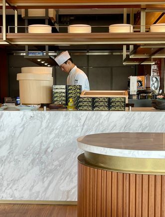 Sushi station at breakfast 