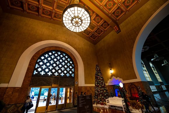 L.A. Union Station was definitely in the Christmas mood!  