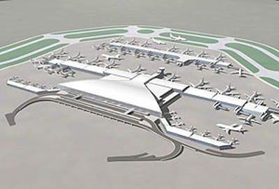 JFK AA Terminal 8 as planned in the late 1990's