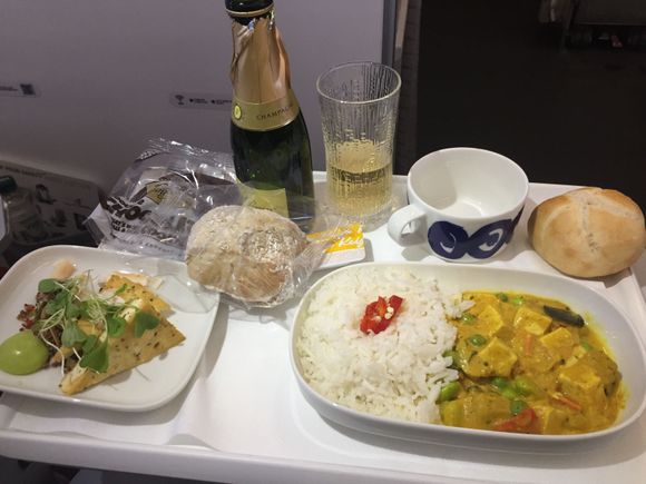 This time special vegetarian meal. Normal food was ”yellow erasers”