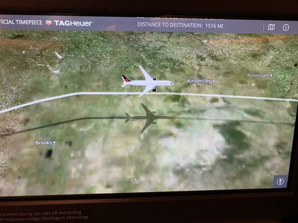 
Finally we’re up in the air. There was uncertainty at a few points along the way – the first hurdle of which was to get our boarding passes in Calgary. The massive amount of travel/entry restrictions around the world makes it not at all straightforward to travel to most places right now.