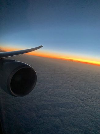 Sunset over the North Atlantic.