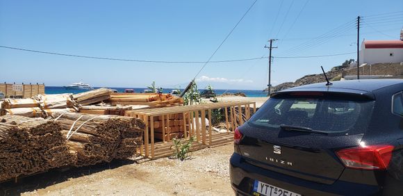 View from lot towards beach.