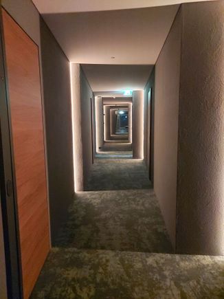 Corridor towards room
