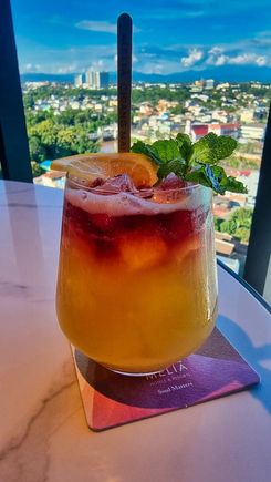 Another delicious drink with an amazing view and superb canapes