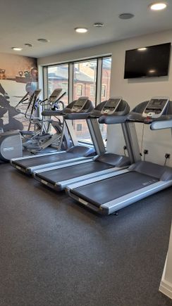 part of the first floor gym