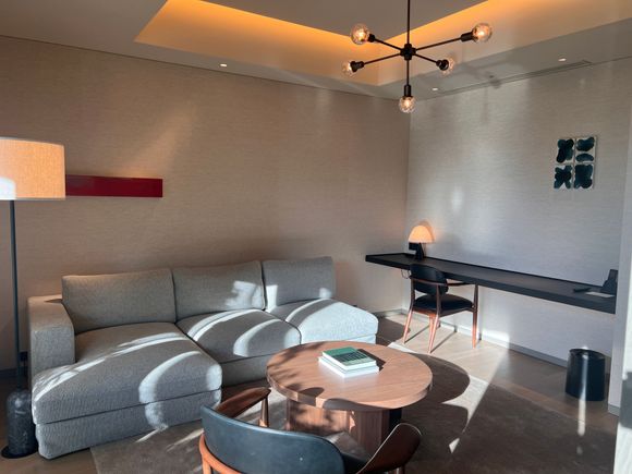Living area of the suite