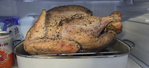 The turkey dry brining
