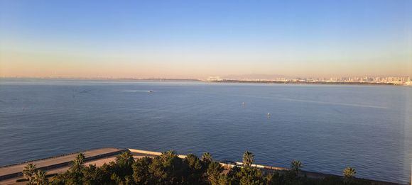View of Tokyo Bay from the 11th floor. When looking out you could just make out Mt Fuji ( a bit more haze than on previous visits when Mt Fuji was clear