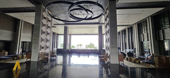 Hotel lobby during the day