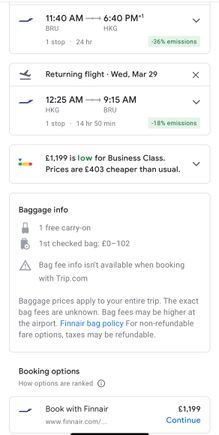 Same price from BRU. Interesting. One of my best friends lives in HK and I’ve not seen him in years. Will keep an eye on this!