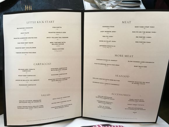 The dinnermenu