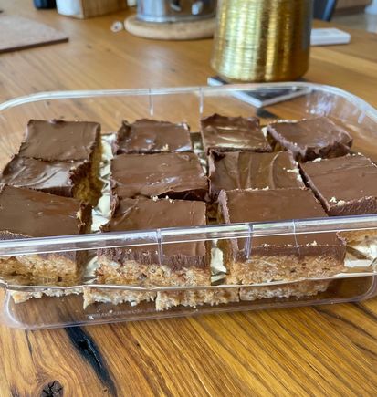 Homemade scotcheroos. Now that’s a sugar high! :eek: