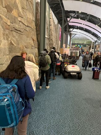 Yvr Dom line. Moved pretty fast tbh.