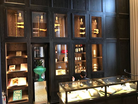 Left of it is the historic display with momentos 