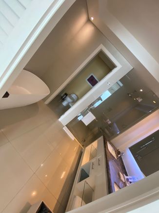 Amazing bathroom. The water pressure was spot on and shower COULD fit four people lol 😂 