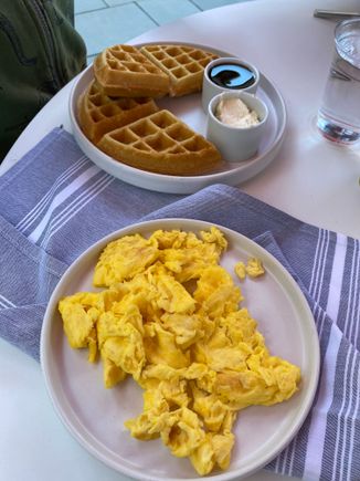 Quirk Cafe: my son’s favorite, delicious waffle and eggs