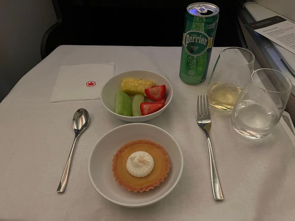 Fresh fruits and passion fruit tart