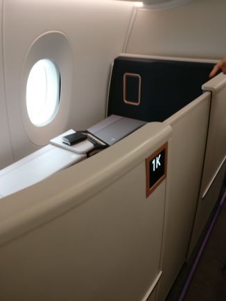 Suite view with closed sliding door.