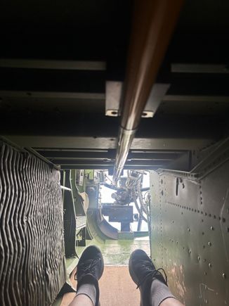 Exiting through the tunnel; better to lie on your BACK and use the rail provided to pull yourself along