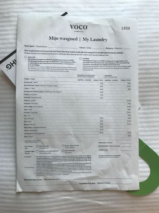 Laundry pricinglist