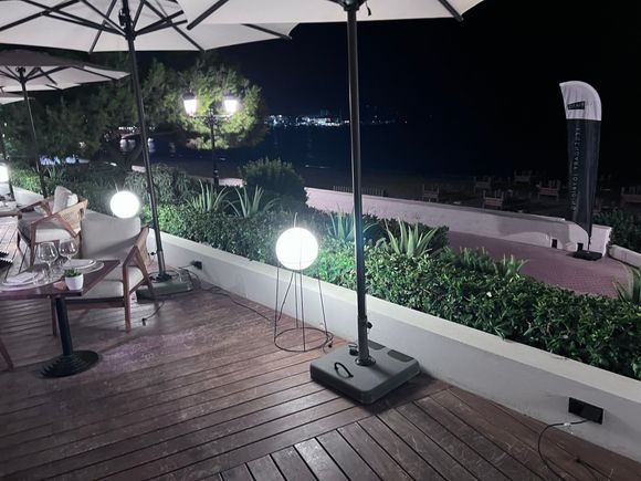 The hotel is located directly on the beach, but it is not private. That said, this seems to be a fairly quiet area overall.