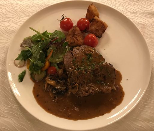 Steak Diane - perfectly flambéed 