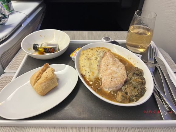 The mash potato was very rich 