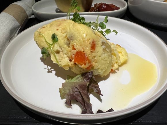 FRITTATA - roasted red peppers, potato, parmigiano
herb salad