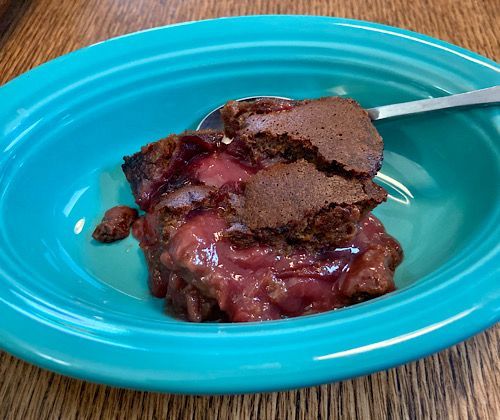 It looks burnt or chocolate-y, but it’s neither!