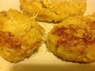 Pan fried pumpkin & leek risotto with Comte cheese.