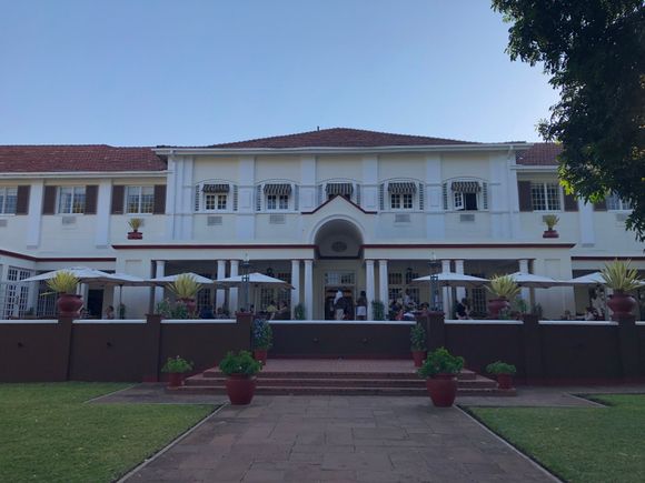 The terrace where one can take tea