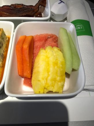 Watermelon, honeydew, pineapple, papaya 