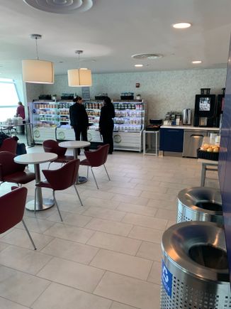 Food area and some seating 