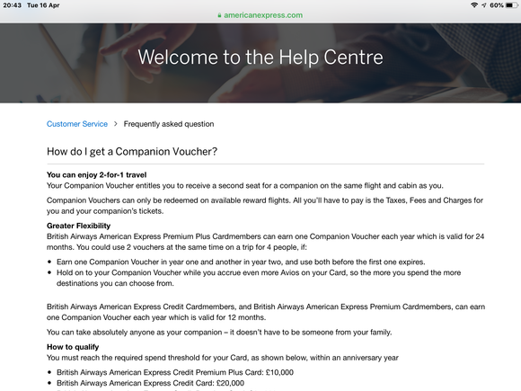 The terms here on the Amex UK website clearly say you will travel in the same cabin