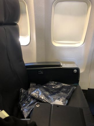 
The plane was so empty that 13 of 16 seats were booked.  In hindsight I should’ve booked economy and took the free upgrade.
