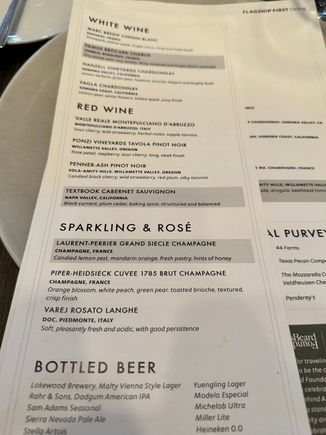 Latest drink menu from DFW FFD