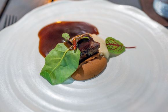 braised lamb, birria sauce