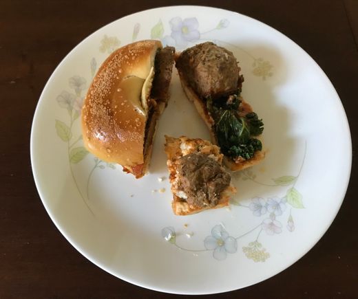 With huge meatballs  - lamb